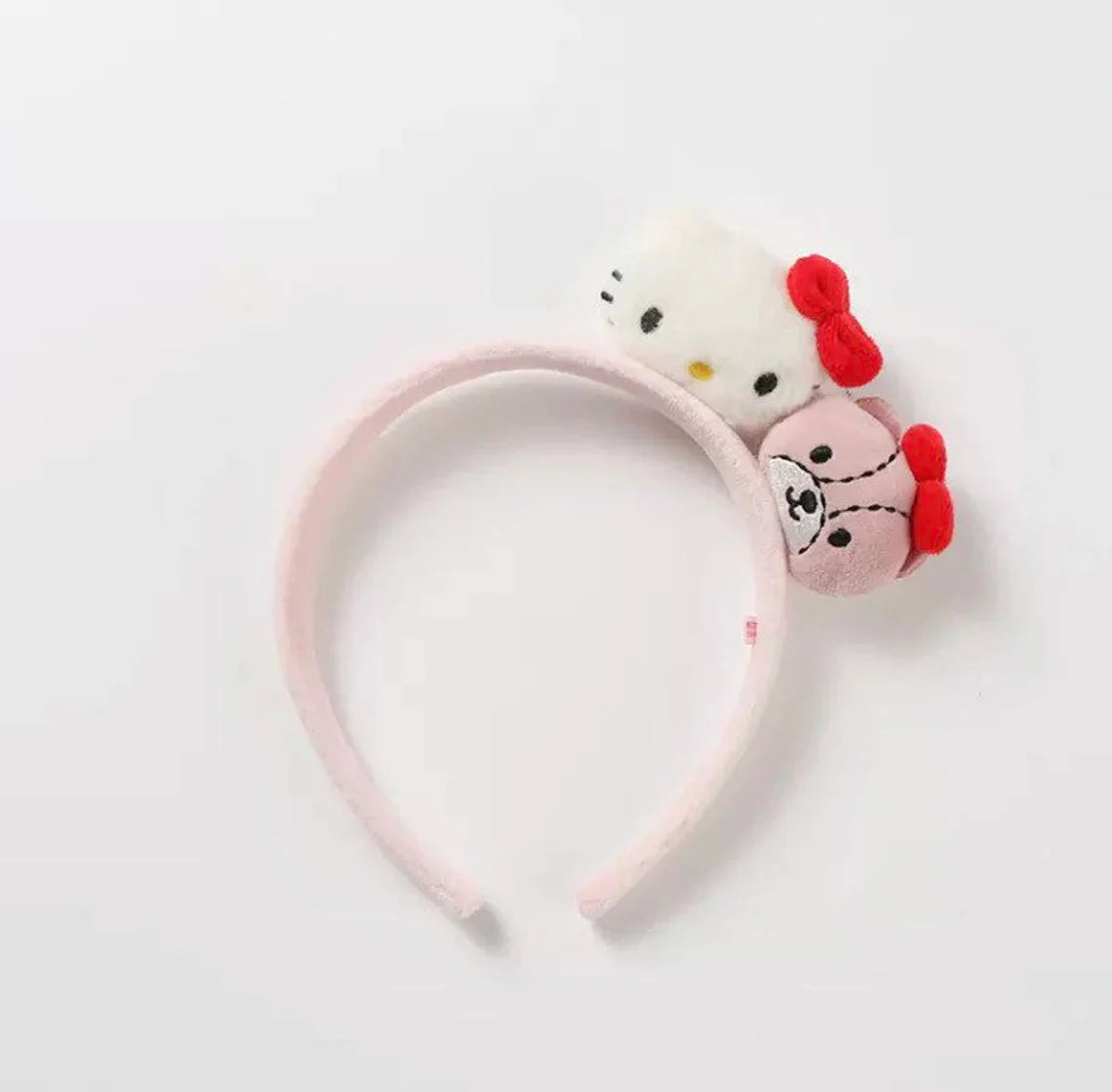Sanrio Hello Kitty My Melody Kuromi Cinnamoroll with friends Plush Head Headband and Hair Accessory Outfits KawaiiGiftLand
