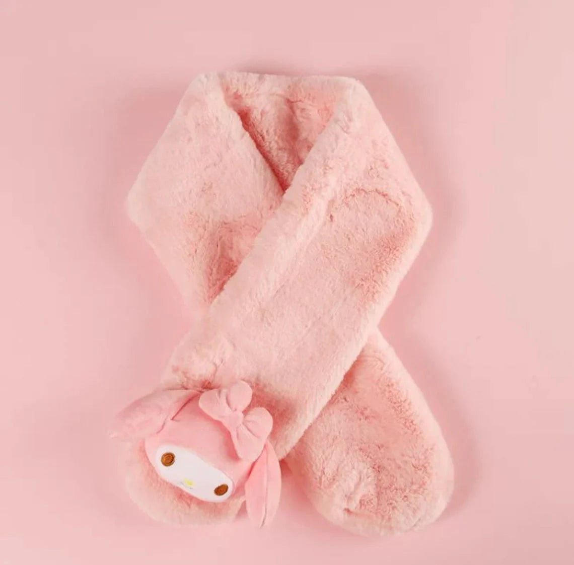 Sanrio My Melody Cinnamoroll Fluffy Scarf Winter Accessories KawaiiGiftLand