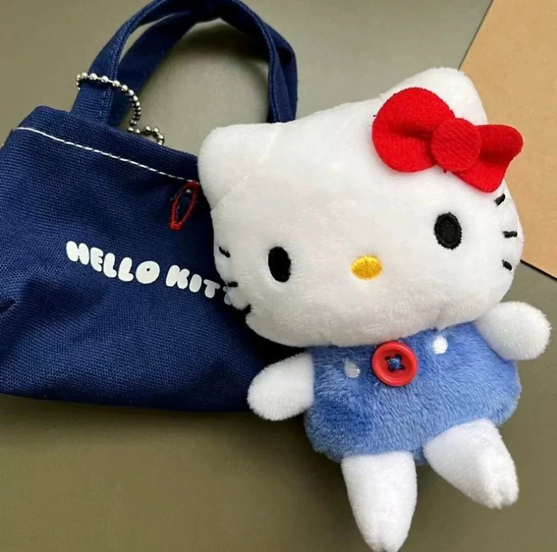 Sanrio Hello Kitty My Melody Kuromi Cinnamoroll Mini Plush Doll with Bag Keychain KawaiiGiftLand