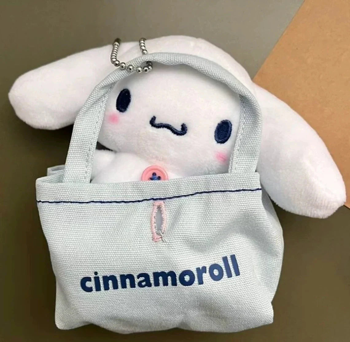Sanrio Hello Kitty My Melody Kuromi Cinnamoroll Mini Plush Doll with Bag Keychain KawaiiGiftLand