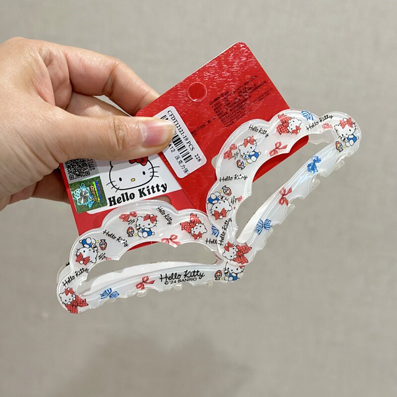 Hello Kitty Cutout Wave Medium Claw Clip 8.5cm